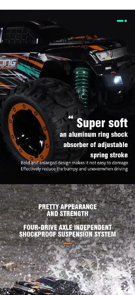 RCtown HBX 16889 1/16 2,4G 4WD 45км/ч бесщеточный ру автомобиль с светодиодный светильник Электрический внедорожный грузовик RTR модель VS 9125
