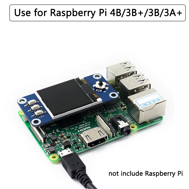 Raspberry Pi 4B/3B +/3B/Zero ЖК экран 1 44 дюйма 3 В 128x128 интерфейса SPI светодиодный дисплей с