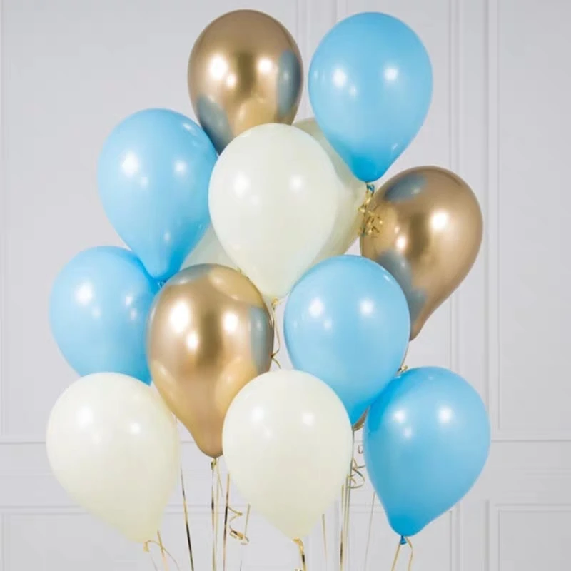 12 шт. белые и золотые конфетти для воздушного шара воздушные шары металлик