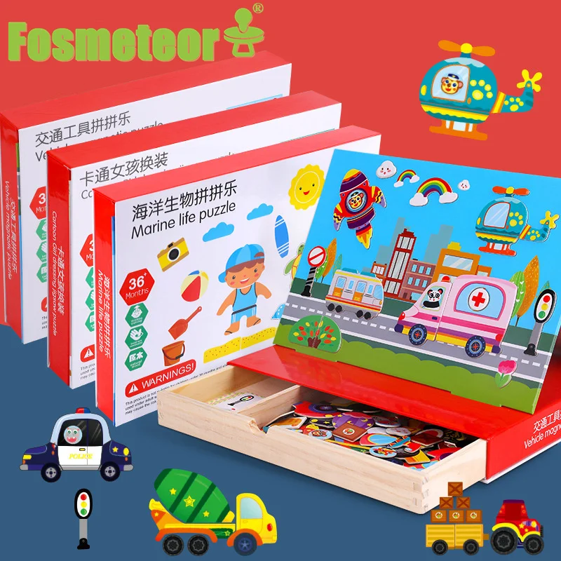 

Fosmeteor Новый Детский пазл деревянное Правописание Детские буквы игры учебные пособия Английский алфавит обучающие игрушки