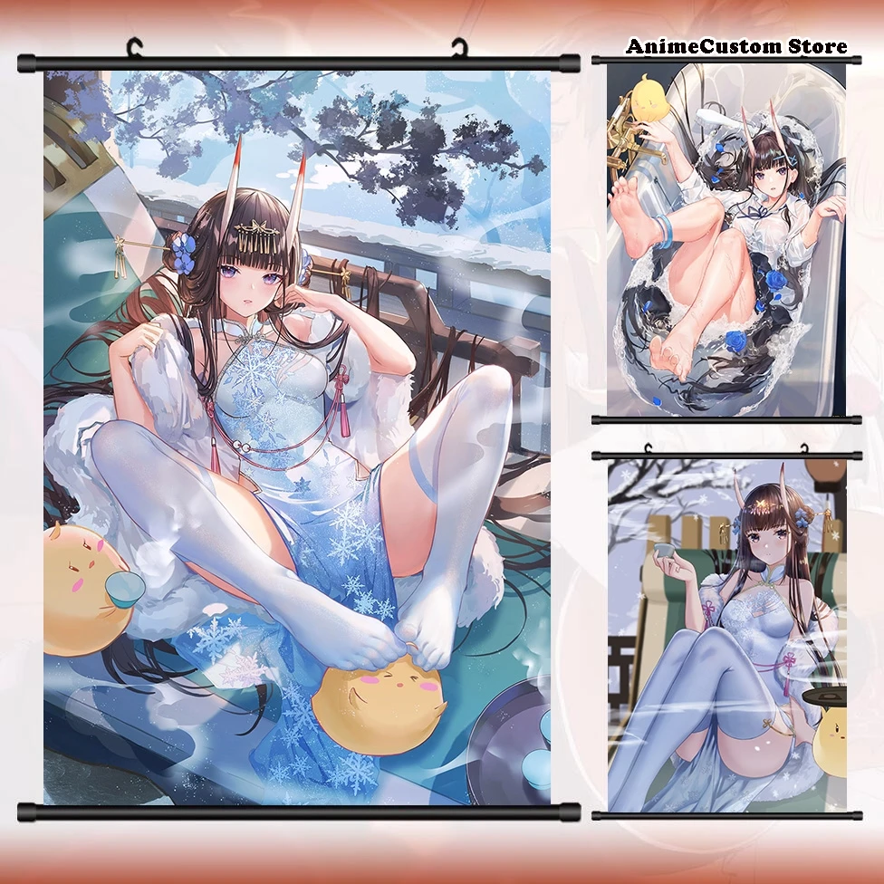 

Game IJN Noshiro Azur Lane Persona HD Wall Scroll Roll Painting Poster Hang Poster Decor Collectible Decoration Art Cosplay Gift