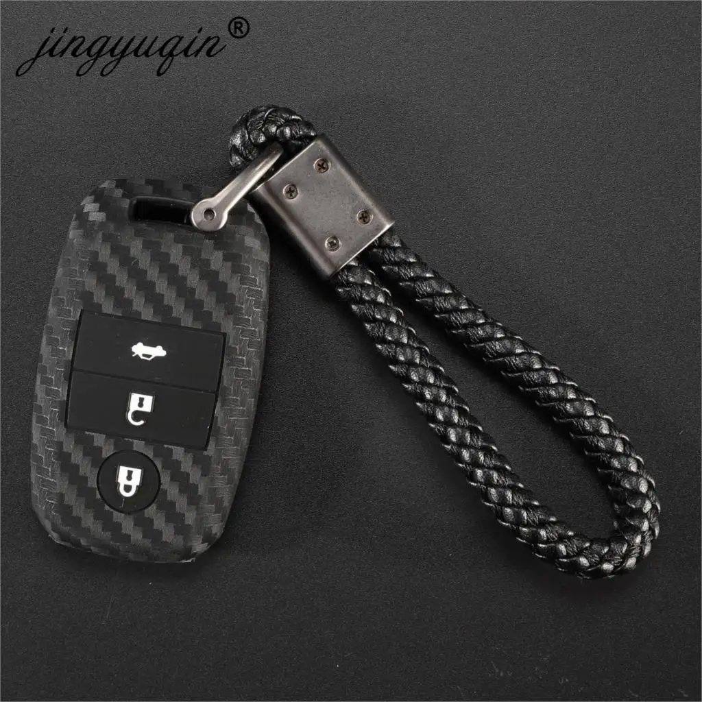 Силиконовый чехол для ключей jingyuqin 3B KIA Rio Soul Sportage Ceed Sorento Cerato K2 K3 K4 K5 Picanto Skin Smart Fob |