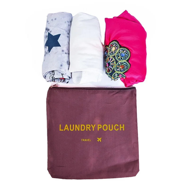 6 шт./компл. сумка для одежды органайзер багажа портативный контейнер чехол