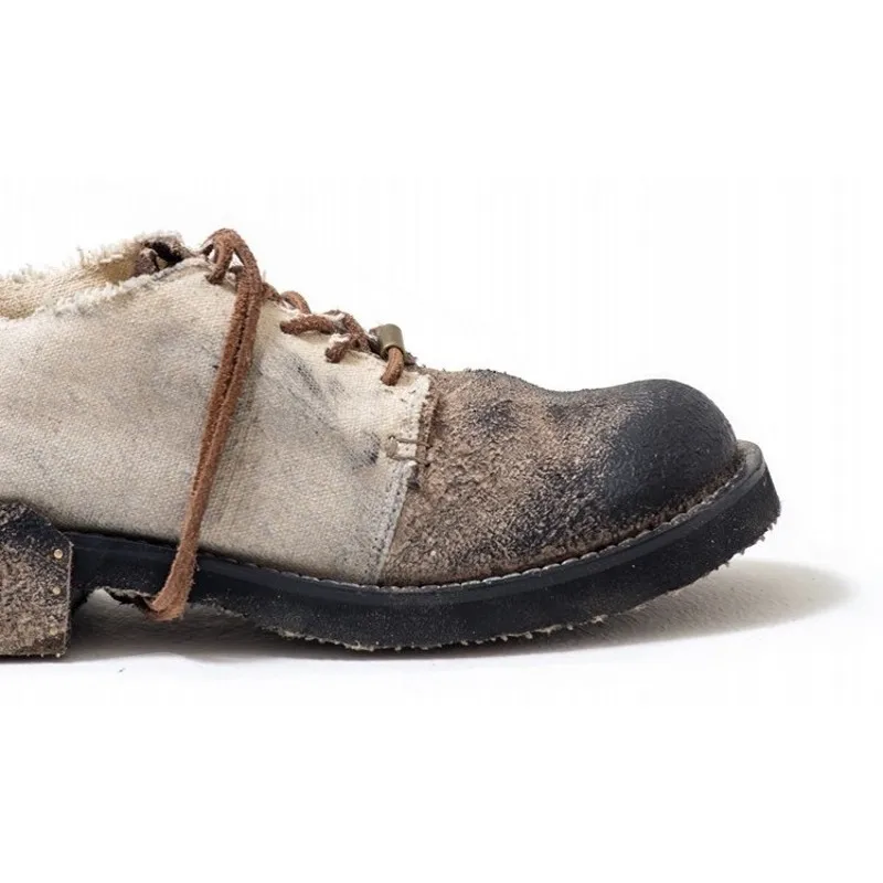 Мужские Винтажные парусиновые туфли коричневые Дизайнерские повседневные из