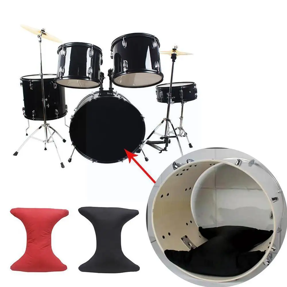 

Jazz Drum Pillow Mute Pad Bass Drum Magic Sticker Damper Percussion Tool Muffling Glue Accessories Double-sided Instrument C0x4