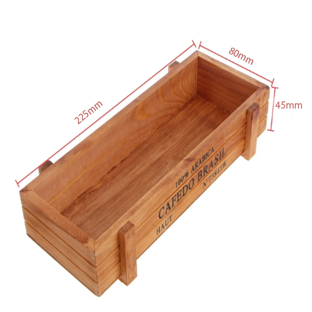 Горшок для садового растения декоративный винтажный суккулентный деревянный