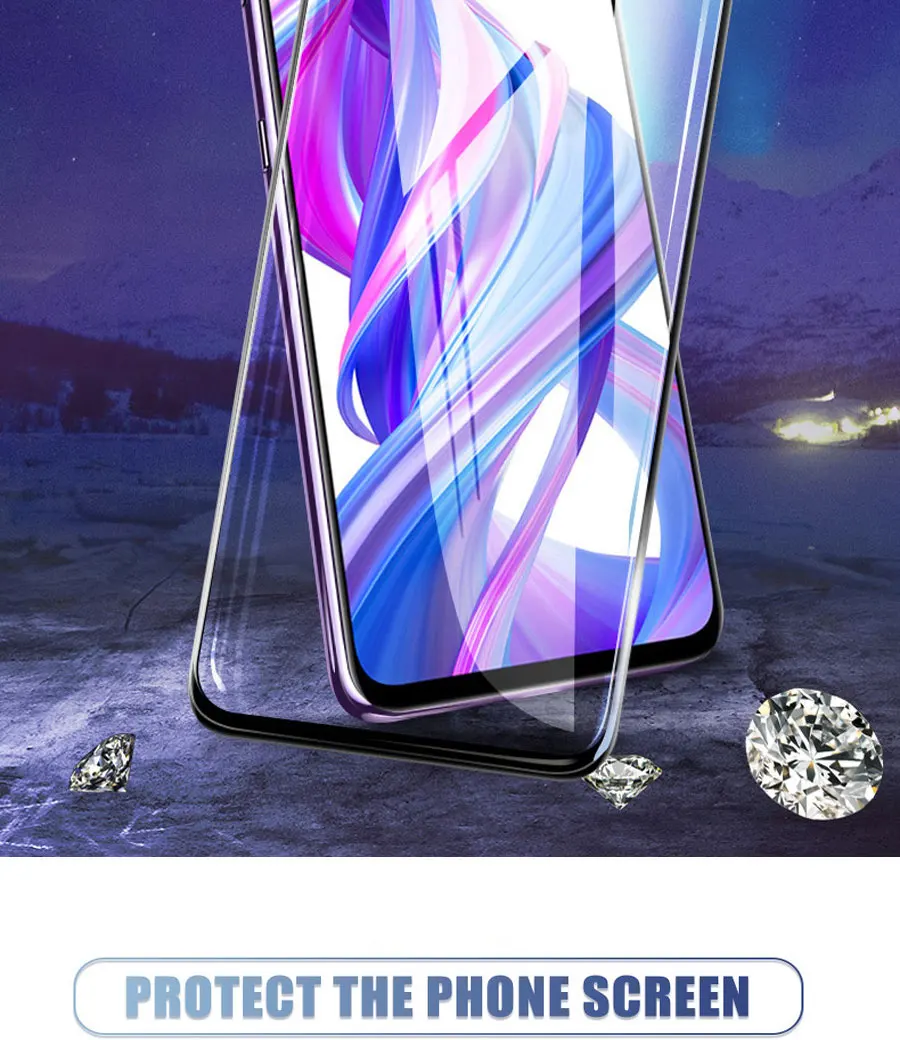 Полное покрытие из закаленного стекла для huawei P smart Z honor 10 Lite 9X 8X 8A 8C honor 20 lite view 20 V20 защитное стекло
