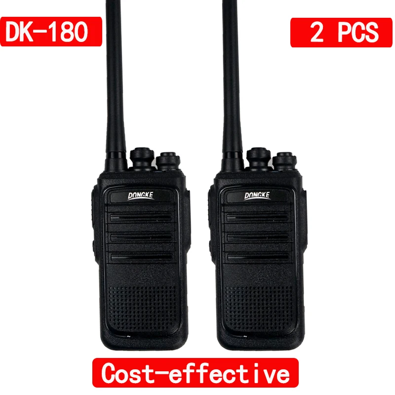 

2pcs DONGKE 180 Walkie talkie UHF Two way radio UHF 400-470MHz 16CH Portable Transceiver with Earpiece pmr446 CB walkie talkies