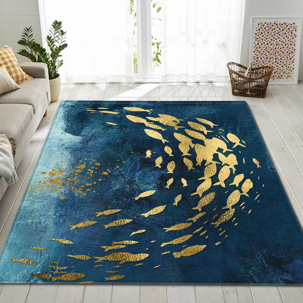 Fashion Marble Pattern Parlor Carpet Bedside Rug Mat Kitchen Dining Room Area Large 3D Living for Home Decor | Дом и сад