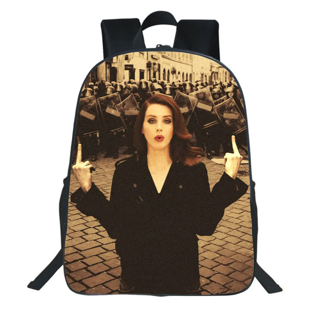 

Singer Lana Del Rey Backpack Fashion Cartoon Knapsack Zipper Pack Casual Boy Girl Bag Student School Bag Casual Knapsack Mochila