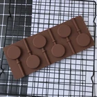 Силиконовая Круглая Форма для леденцов 56, форма для шоколадного мыла, пудинга, желе, ледяное печенье, форма для печенья, цветная форма для леденцов