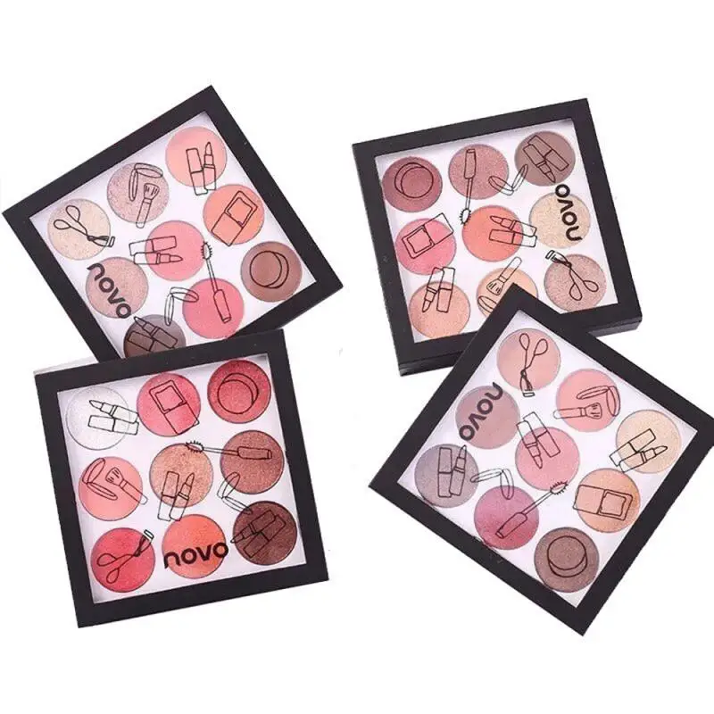 Стойкие водостойкие натуральные тени для век 9 цветов лоток земного цвета винный