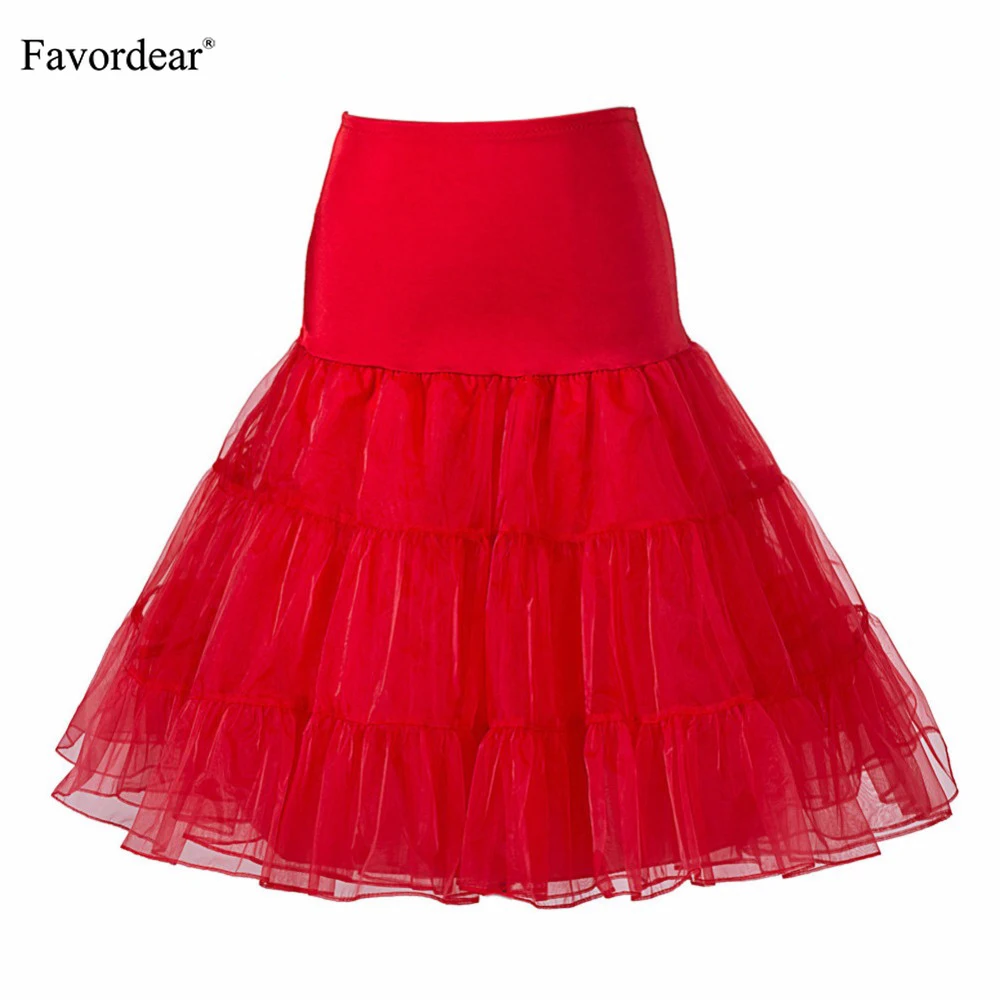 Женская винтажная юбка в стиле рокабилли 50-х Нижняя юбка-пачка длиной 27 дюймов |