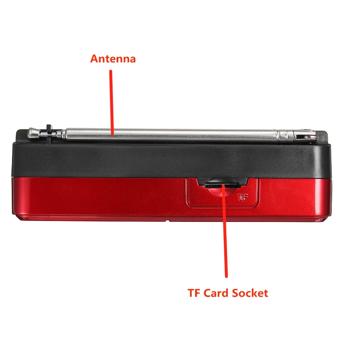 

Portable Mini FM/FM/AM/SW Radio Speaker Dual Antenna Music Player TF Card U-Disk Reader With 18650 Rechargeable Battery