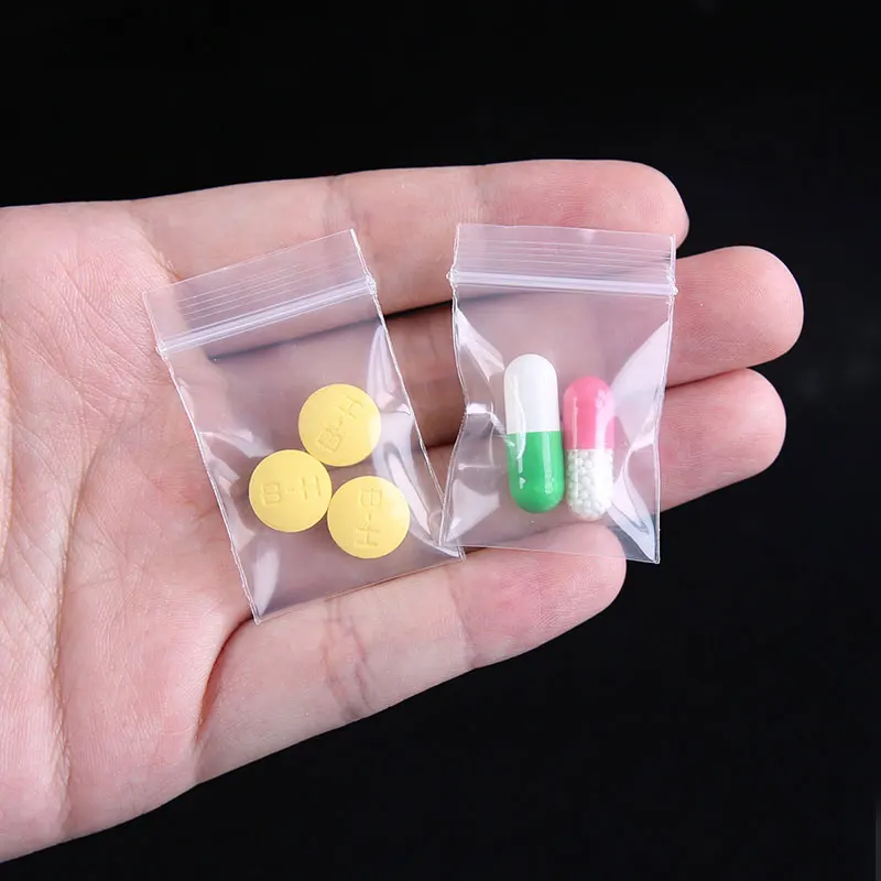 300/100 шт. прозрачные пластиковые мини-пакеты с застежкой-молнией | Дом и сад