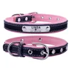 AiruiDog Adjustable Personalized Dog Collar Leather Puppy ID Name Custom Engraved XS-L 3