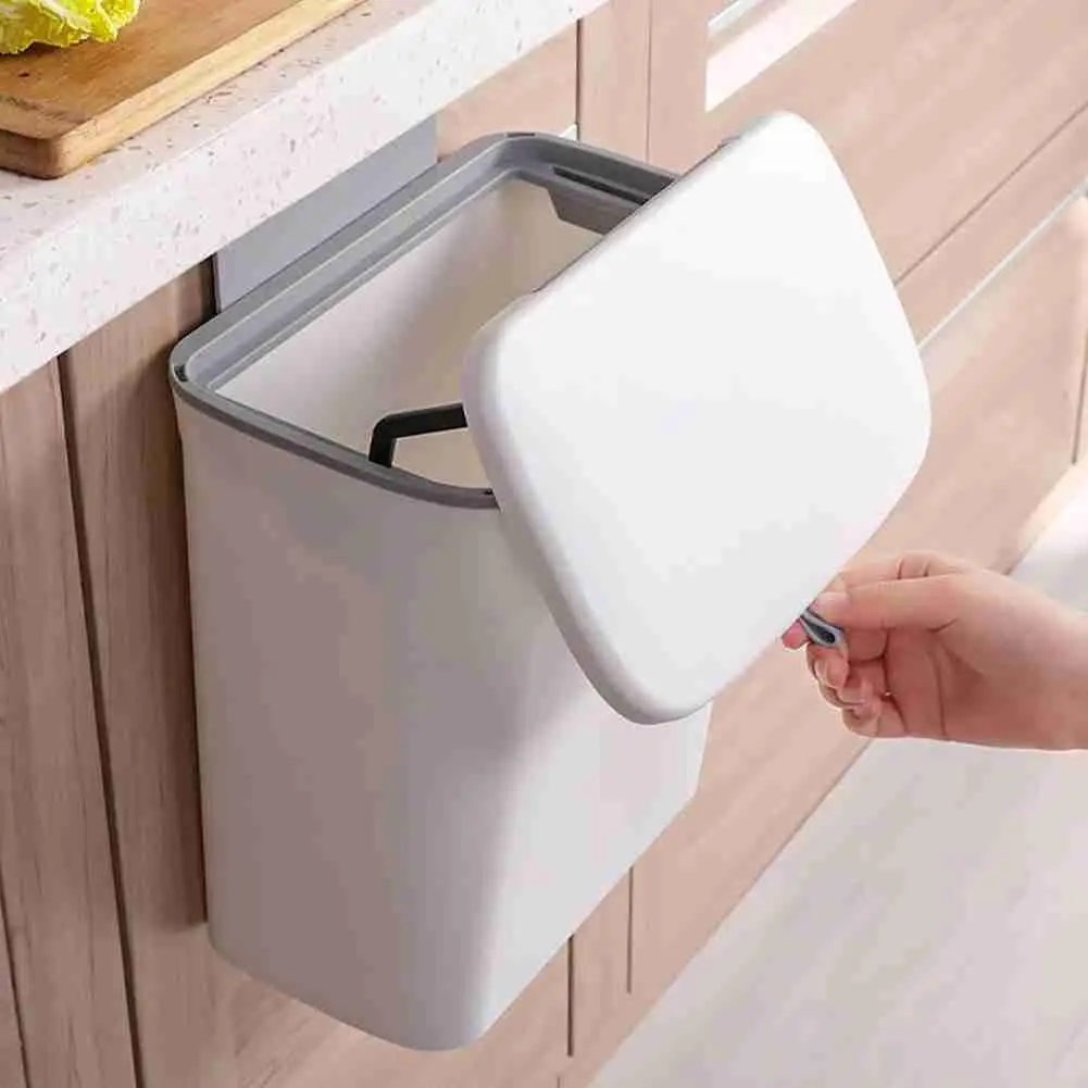 

Wall-mounted Trash Can With Lid Trash Can Kitchen Cabinet Door Hanging Trash Can Garbage Truck Recycling Trash Can Garbage