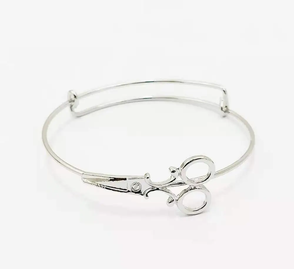 

10pcs Scissors Bangles Adjustable Women DIY Fashion jewelry 0015