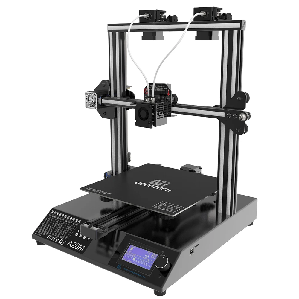 3D-принтер Geeetech A20M FDM для смешивания цветов двойной экструдер и ось X высокоточный