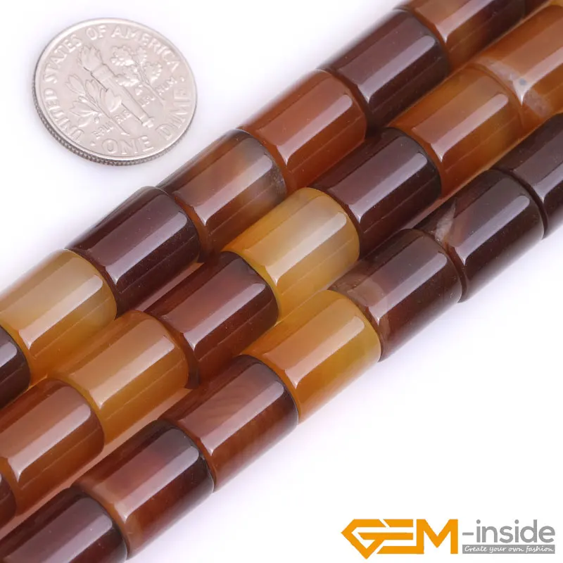 Трубка столбчатая форма желтый Сердолик бусины из натурального камня DIY