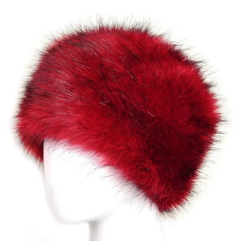 

Fashion Women Lady Faux Fox Fur Cossack Style Russian Winter Hats Warm Cap