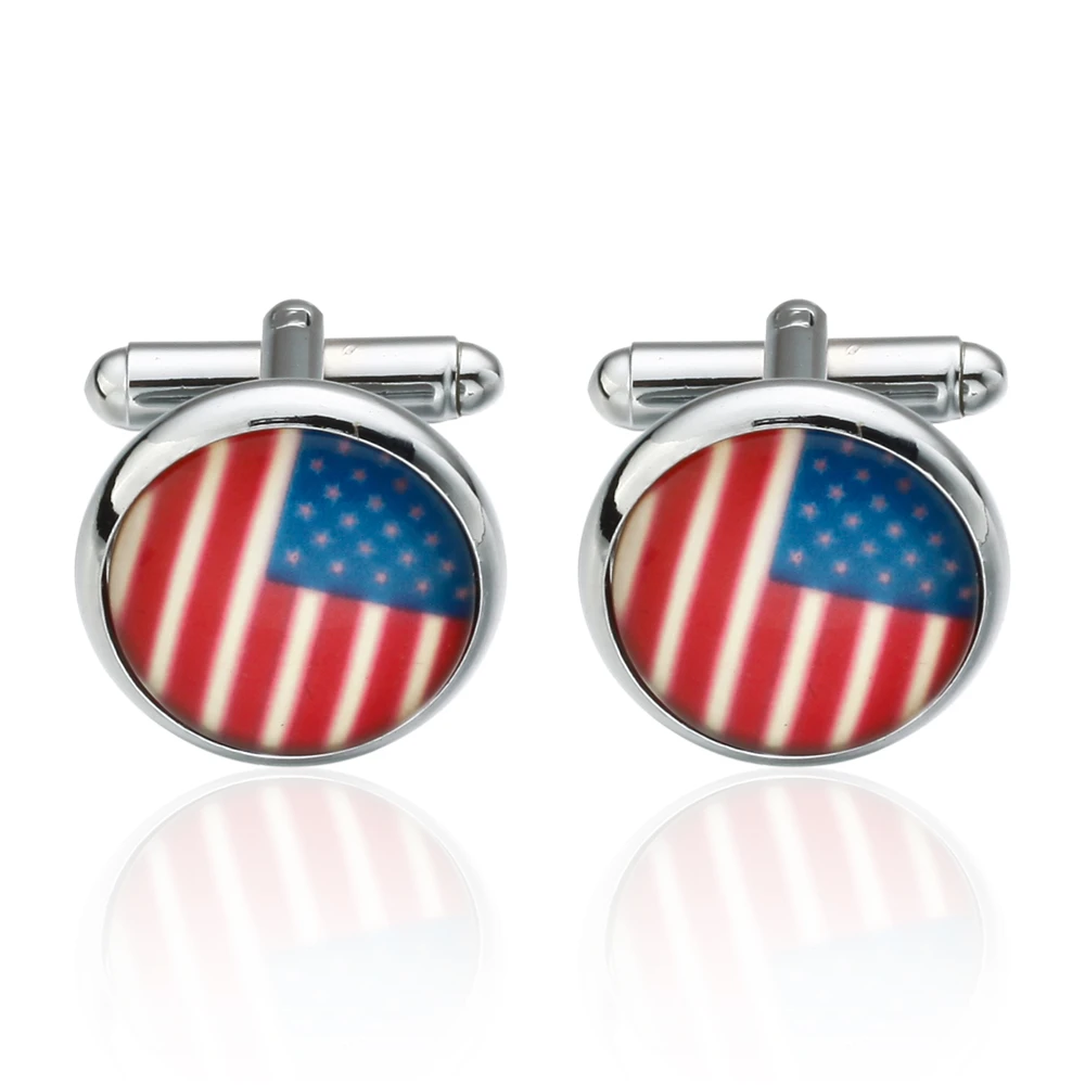 Запонки с флагом для мужчин запонки из качественной меди национальным гербом |