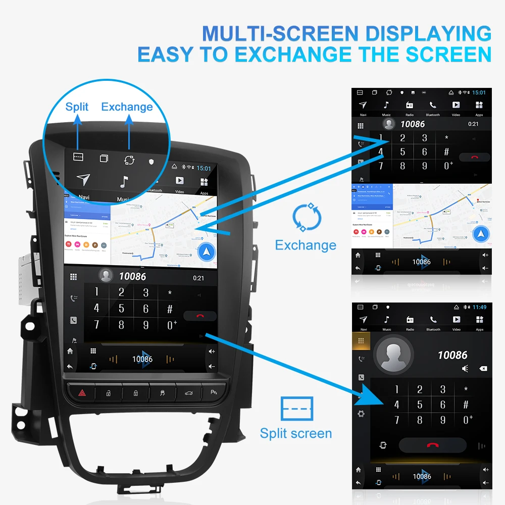 Isudar H53 Вертикальный 1 Din Android авто радио для Opel/Vauxhall/Astra J Buick/Verano 2009- gps Автомобильный мультимедийный ram 4G rom 64GB