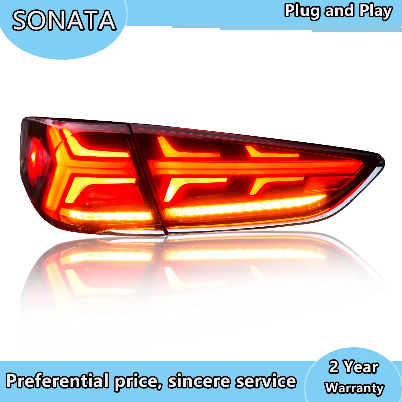 

Car Styling Tail Lamp for Hyundai Sonata Tail Lights 2018-2019 New Sonata LED Tail Light Dynamic Turn Signal Brake Reverse Auto