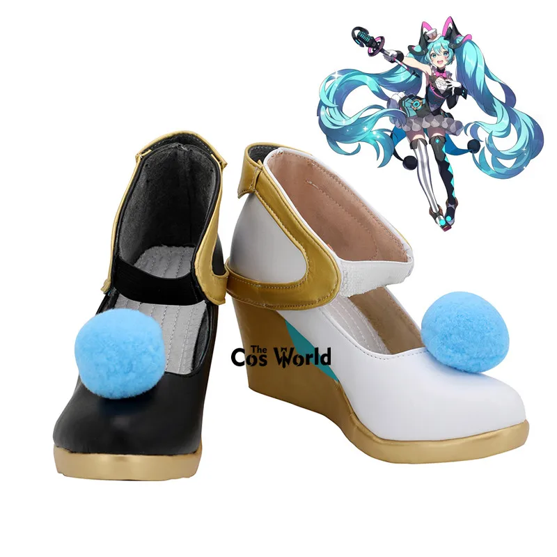 

2019 Magci Mirai Miku Circus Anime Customize Cosplay High Heels Shoes Boots