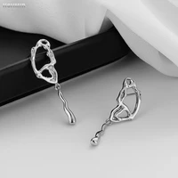 vintage butterfly wing asymmetrical earrings fresh water pearl temperament fringed womens accessories 2022 new earrings