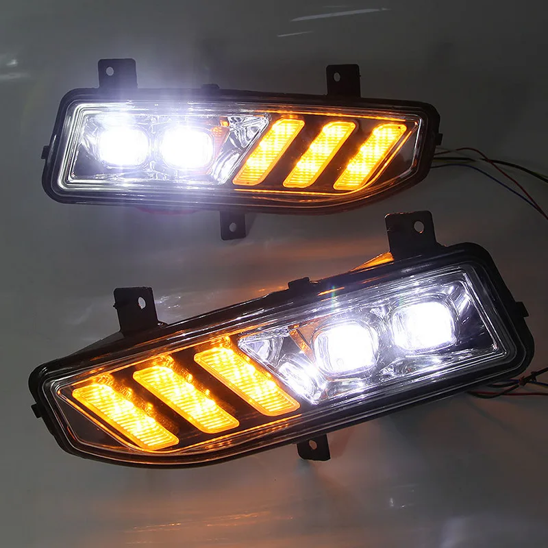 

LED DRL Daytime Running Lights Fog Lights Turn Signal Lamp for Nissan X-Trail Rogue Qashqai Kicks Sylphy Sentra 2017-20