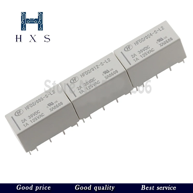 

2PCS Magnetic Latching Relays HFD2-005 012 024-S-L2-D 1A 10PIN