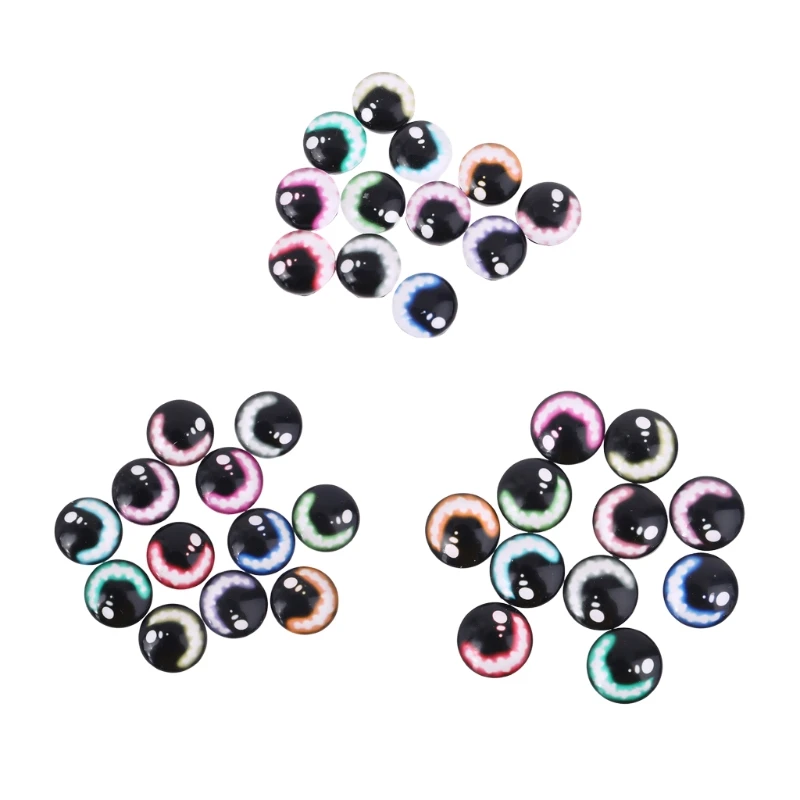 

20pcs 8/12/18mm Glass Doll Eyes DIY Crafts Eyeballs for Dinosaur Animal Eye Accessories Jewelry Making Handmade