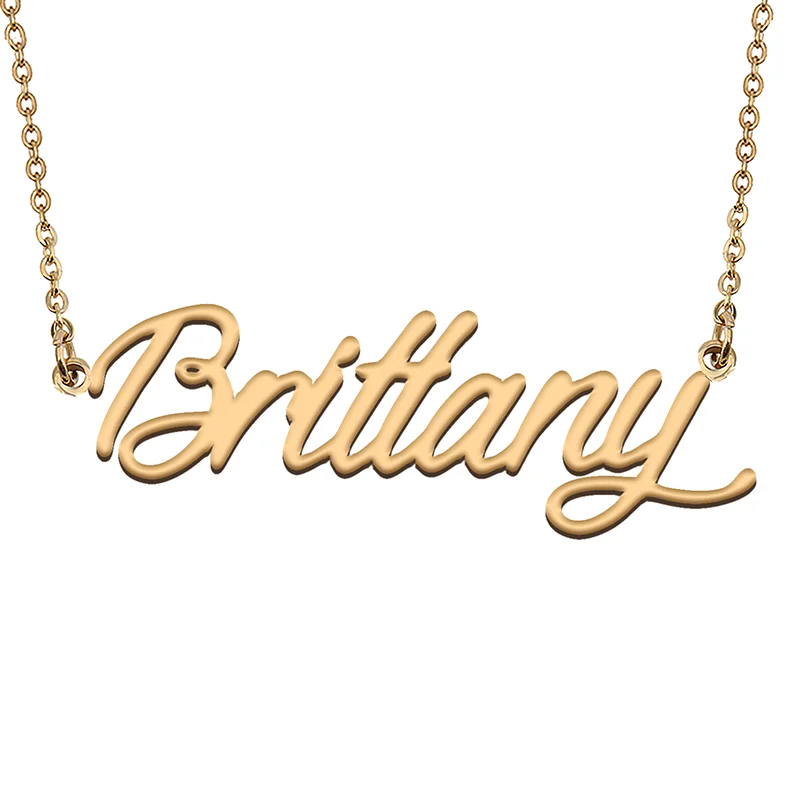 

Brittany Custom Name Necklace Customized Pendant Choker Personalized Jewelry Gift for Women Girls Friend Christmas Present