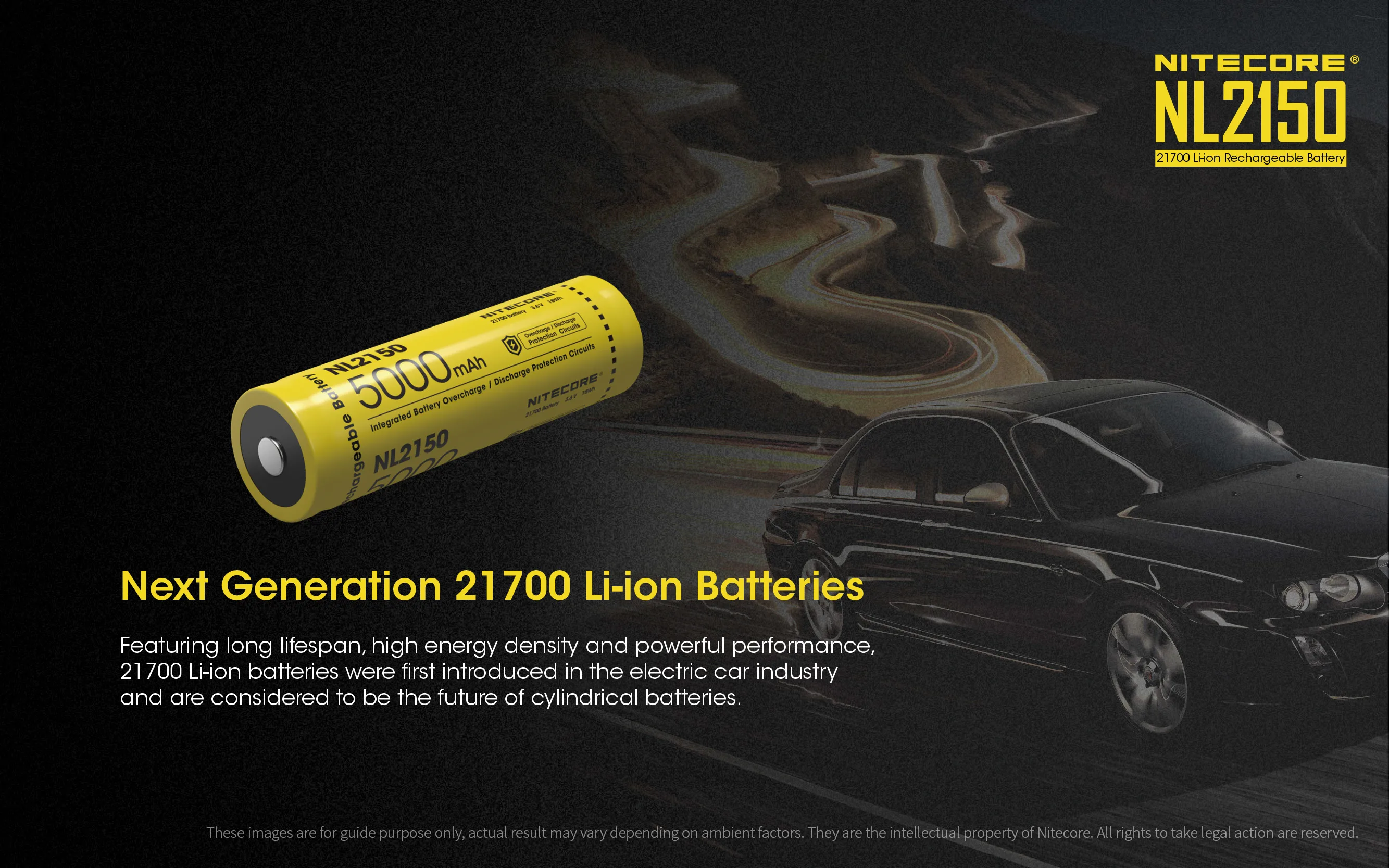 NITECORE NL2150 NL2145 NL2140 3,6 V 21700 литий-ионная аккумуляторная батарея