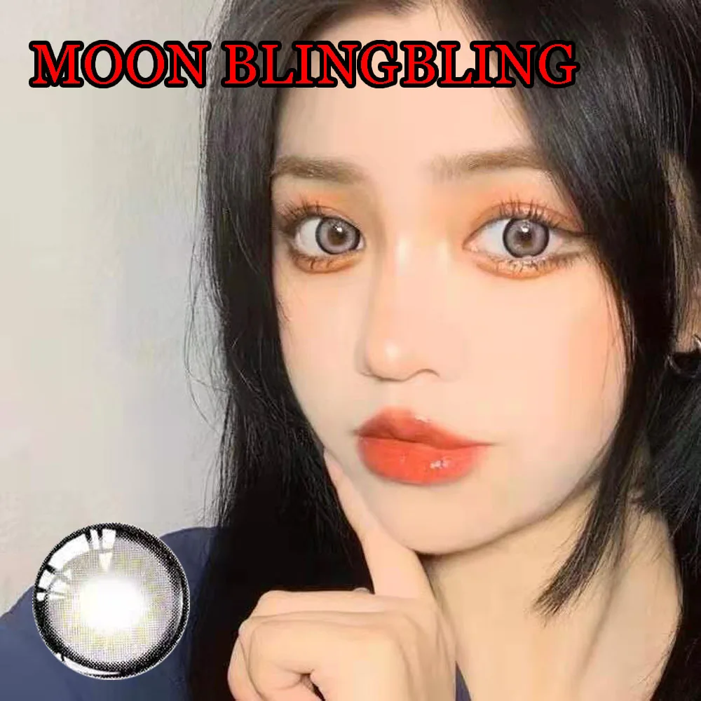 

Hotsale 14.5mm Dolly Glitter Cosmetic Contact Lens for Eye Color 1 Year Teens Soft Glasses Moon Blingbling