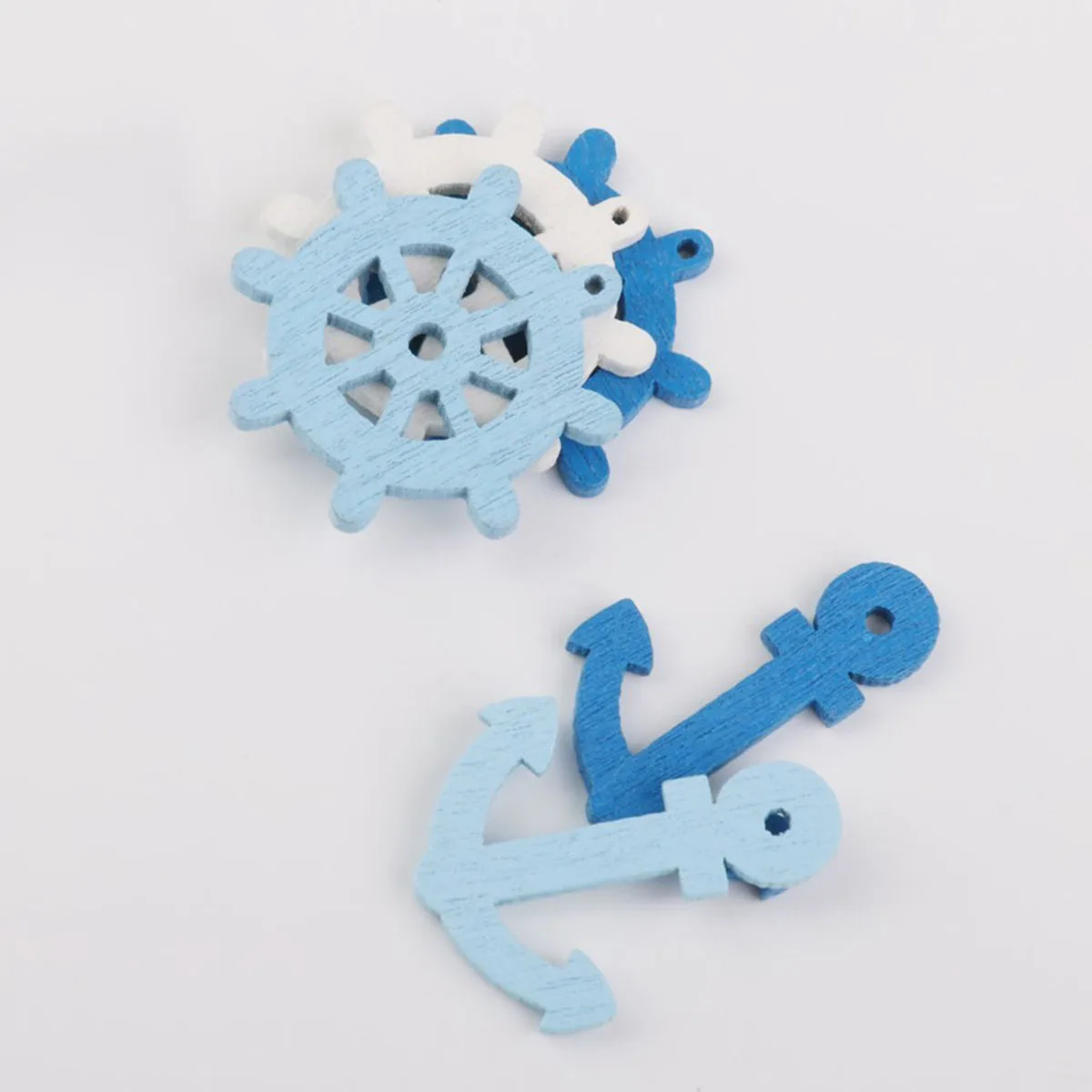 100 шт. деревянные детали якорь выдалбливают ремесло украшения Деревянный