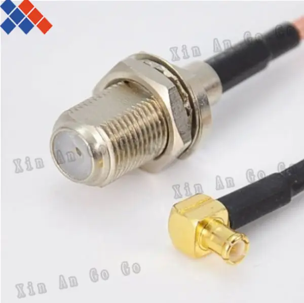 

Wholesale 10pcs RF connector F female to MCX male right angle type RG316 Pigtail Cable 15CM Free shipping