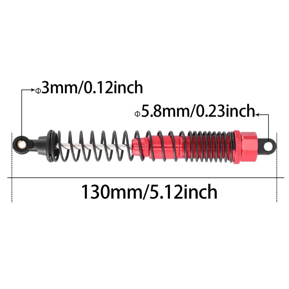 

Alloy 2PCS/set Oil Adjustable Type 130mm Long Shock Absorber damper for rc car 1/10 Crawler Truck Hop-up parts Hsp hpi