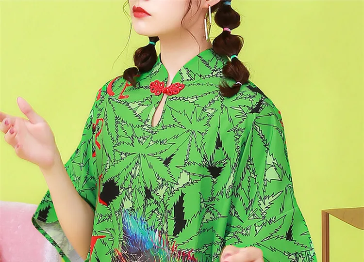 Женское платье Чонсам SWEETXUE свободное в китайском стиле ретро с коротким рукавом