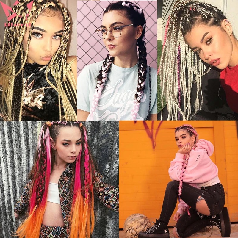 Верд 24 дюйма наращивание волос твист вязание крючком высокой температуры