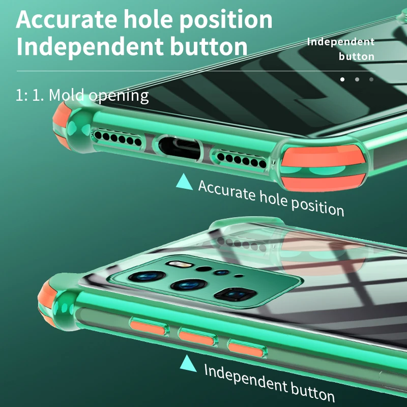 

Luxury Plating Silicone Phone Case For Huawei P40 P30 lite Nova 5i 7i Pro Honor 20 8X 9X Four-corner Airbag Protective Cover