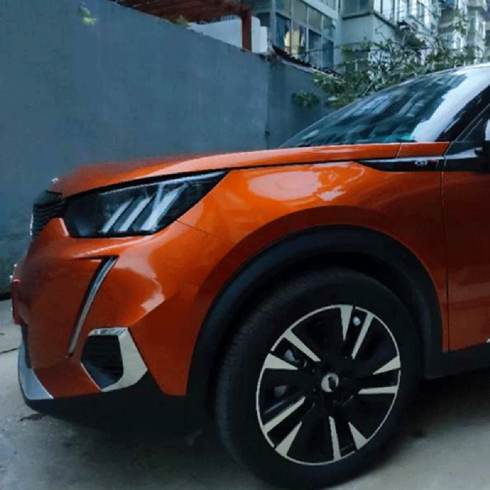 Для передней противотуманной фары Peugeot 2008 ABS хромированные наклейки на переднюю