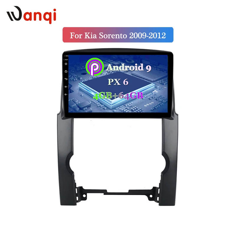 9 дюймов 4G + 64G PX6 android 0 автомобильный dvd-плеер для Kia Sorento 2009-2012 аудио Радио