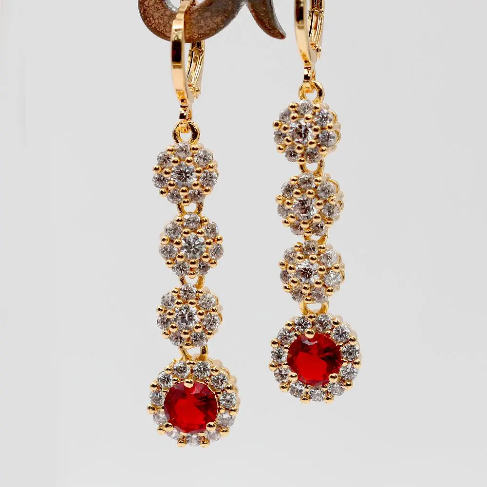 Женские винтажные серьги-капельки серьги овальной формы с цирконом ювелирные