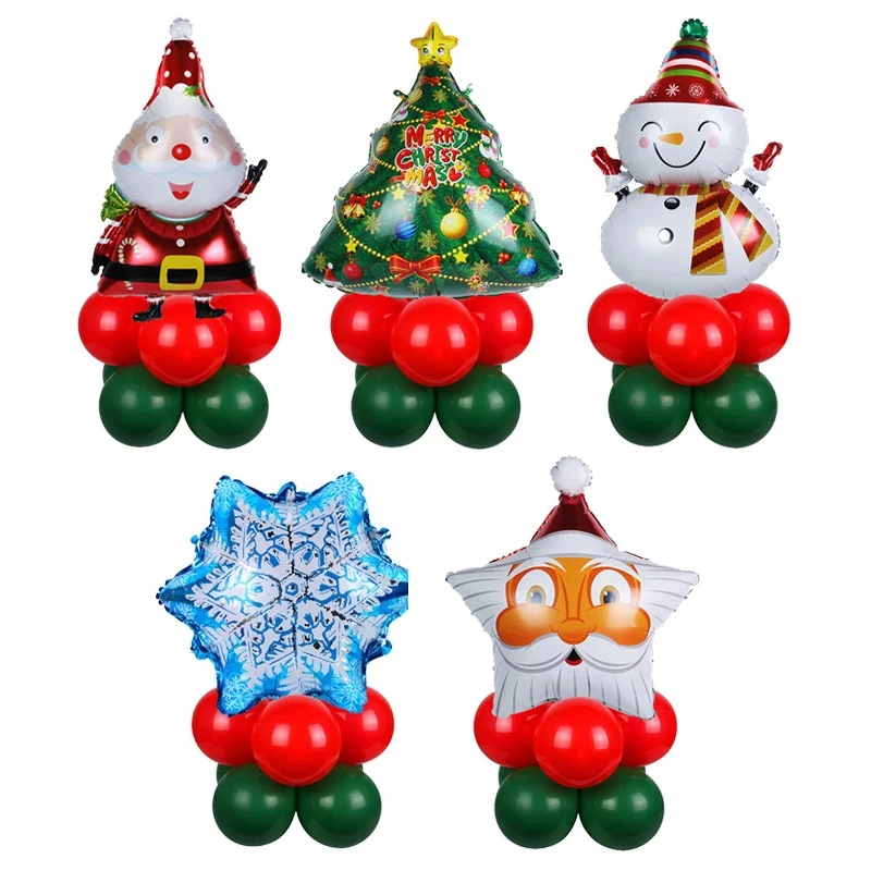 

10pcs/set christmas balloons santa claus snowflake balloon christmas decorations for home navidad DIY xmas ballon natal noel
