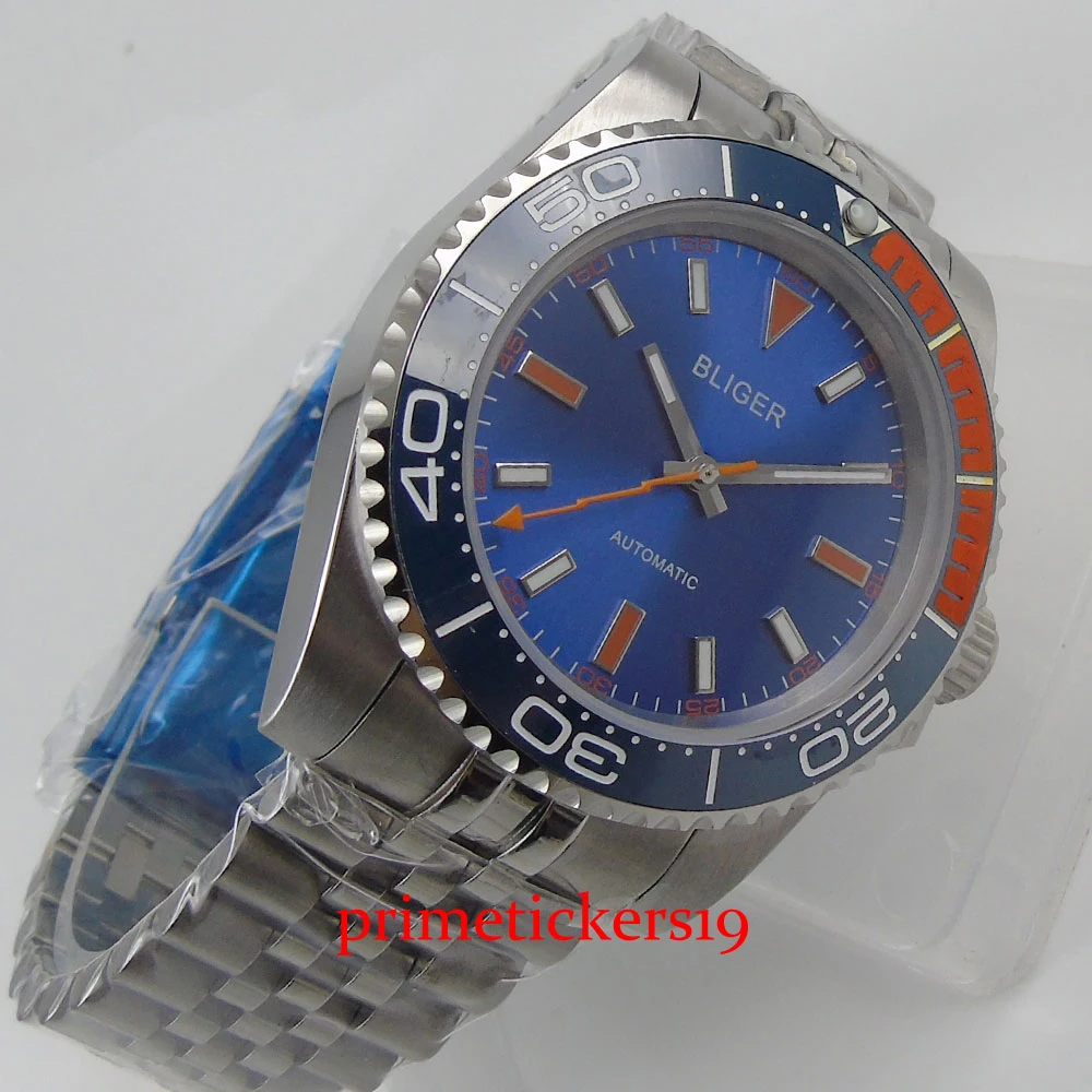 Мужские часы с автоматическим движением из нержавеющей стали 40 мм|Мужские