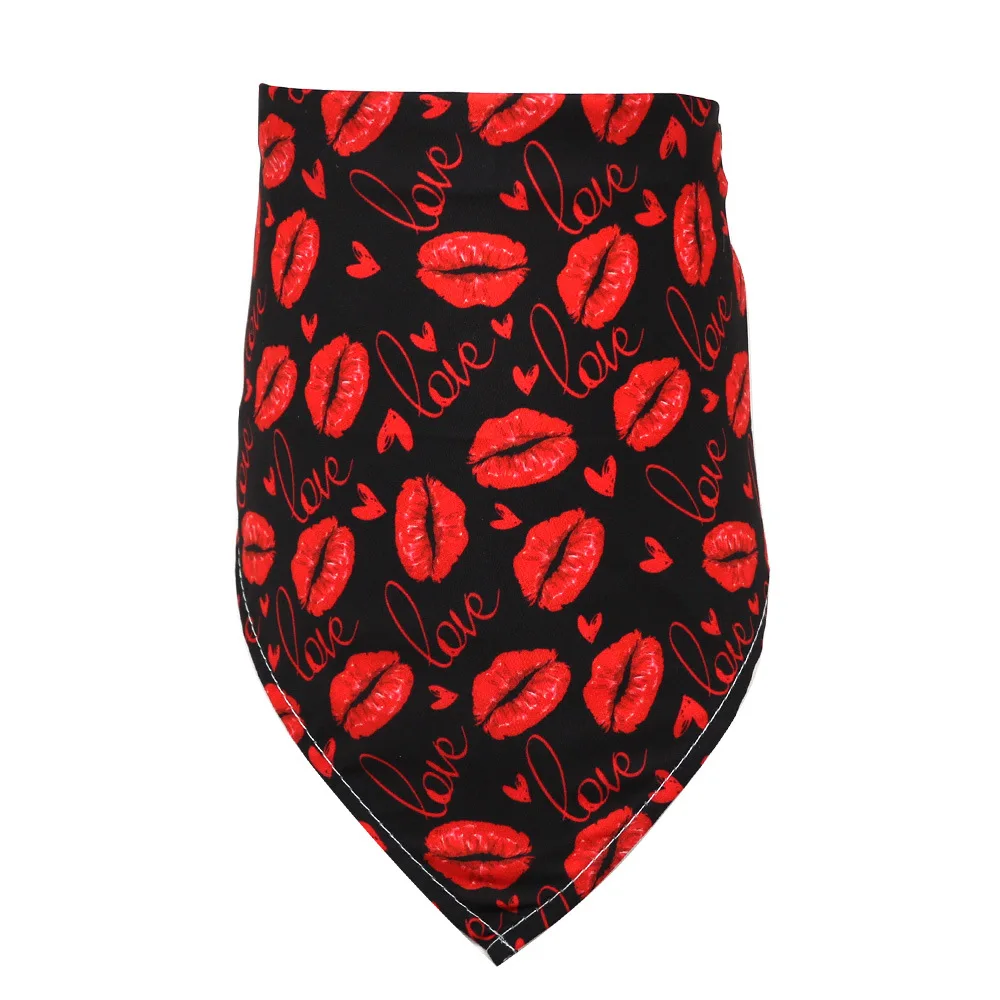 Бандана для собак на День святого Валентина аксессуары с любовным сердцем шарф