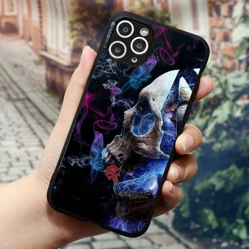 

Skull tide avant-garde rock Phone Case for iPhone 11 12 mini pro XS MAX 8 7 6 6S Plus X 5S SE 2020 XR