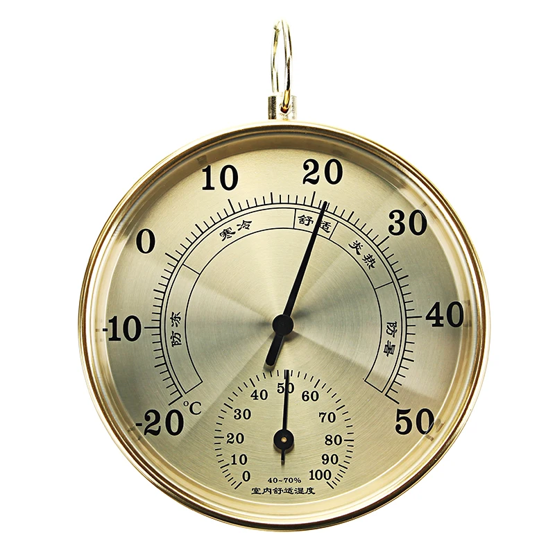 Домашний комнатный гигрометр термометр с алюминиевым корпусом высокоточный для